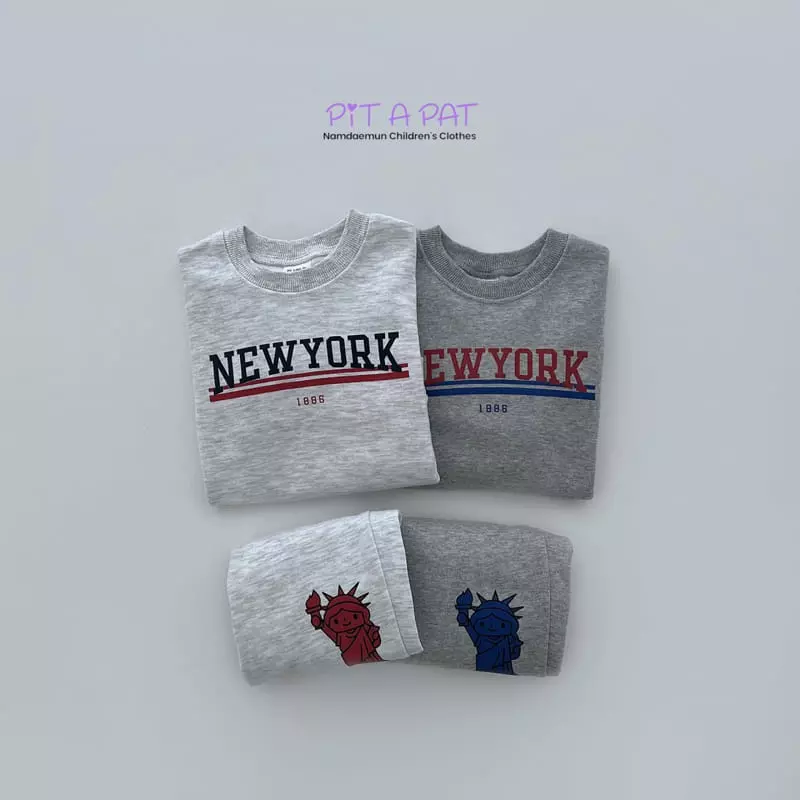 Pitapat - Korean Children Fashion - #Kfashion4kids - Newyorker Top Bottom Set - 2