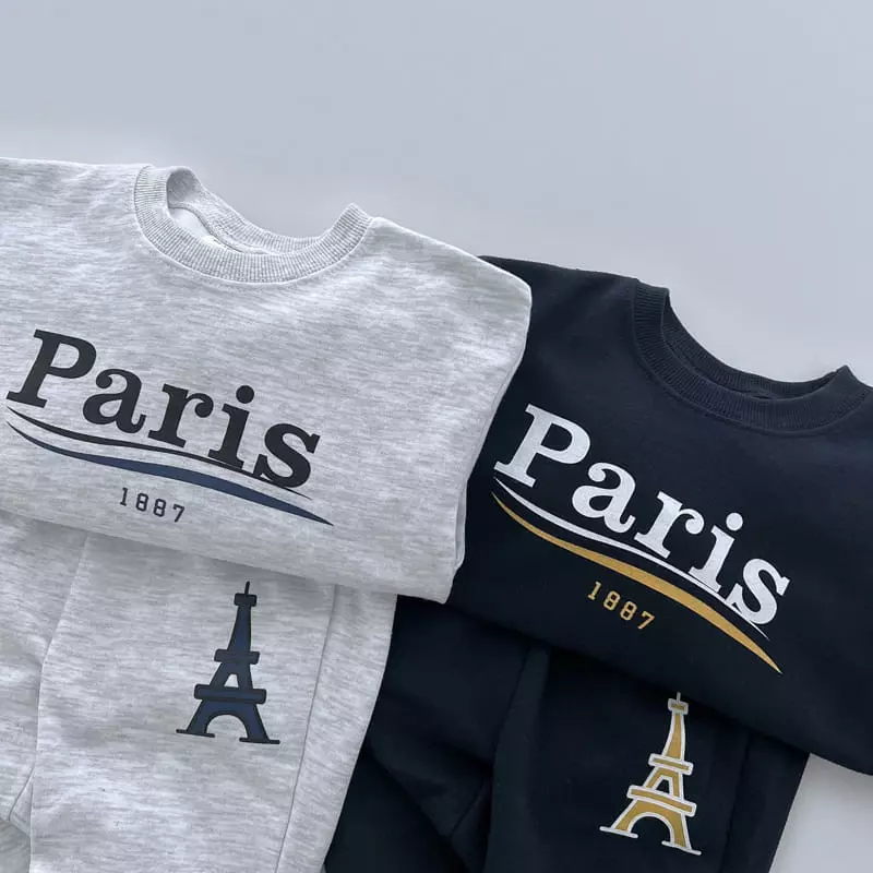 Pitapat - Korean Children Fashion - #magicofchildhood - Parisien Top Bottom Set - 3