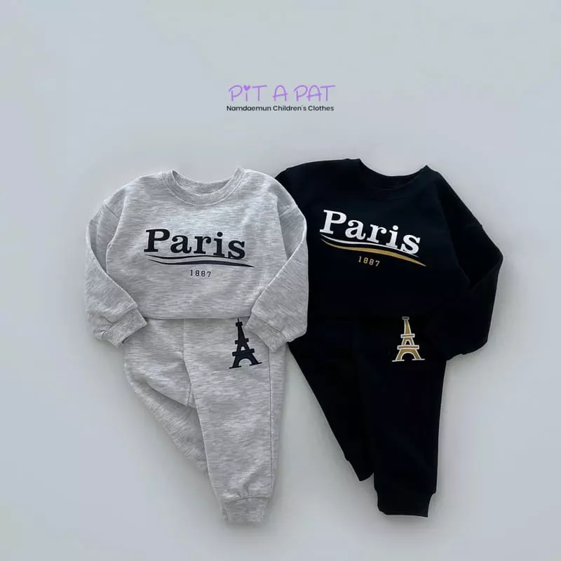 Pitapat - Korean Children Fashion - #magicofchildhood - Parisien Top Bottom Set - 4