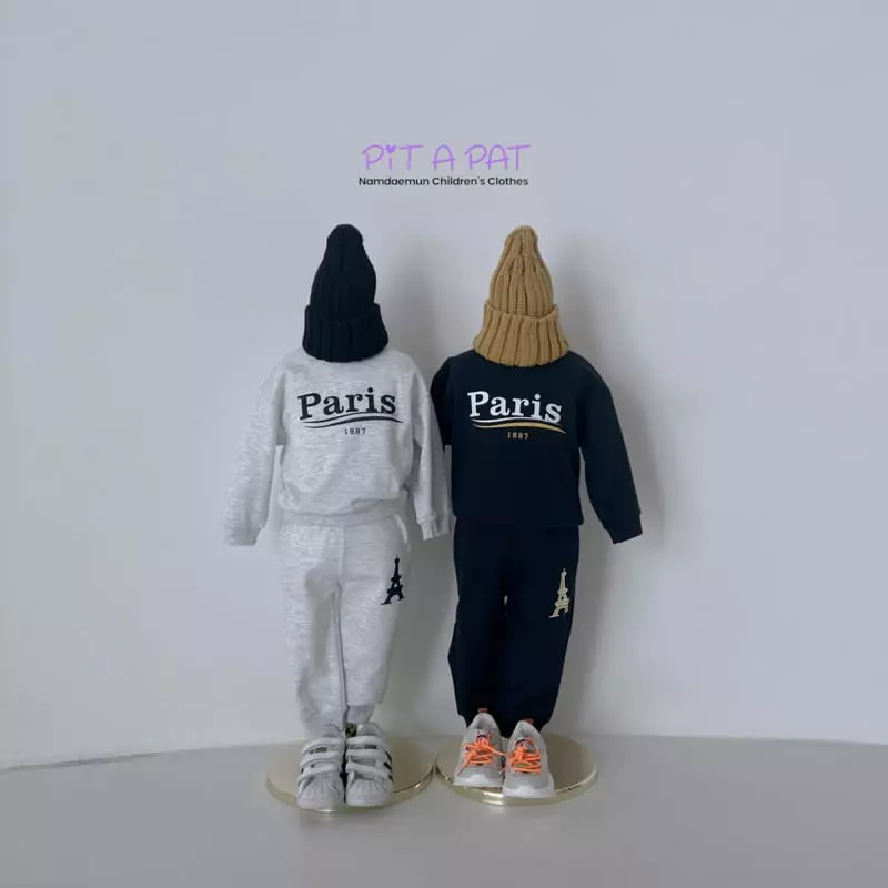 Pitapat - Korean Children Fashion - #prettylittlegirls - Parisien Top Bottom Set - 5