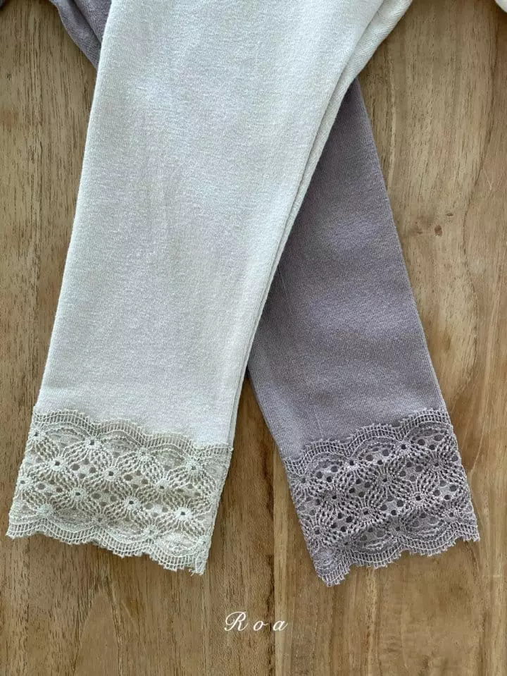 Roa - Korean Children Fashion - #designkidswear - Lace Leggings - 4