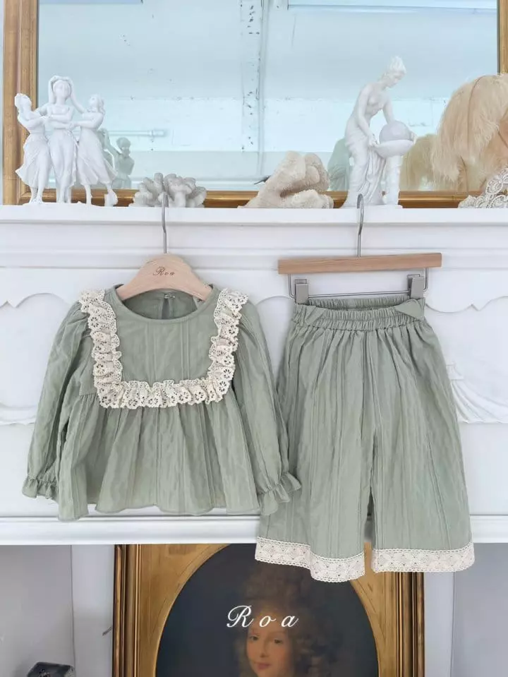Roa - Korean Children Fashion - #fashionkids - Bella Top Bottom Set - 4