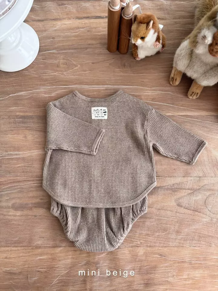 The Beige - Korean Baby Fashion - #babyclothing - Rib Bloomer Set - 7