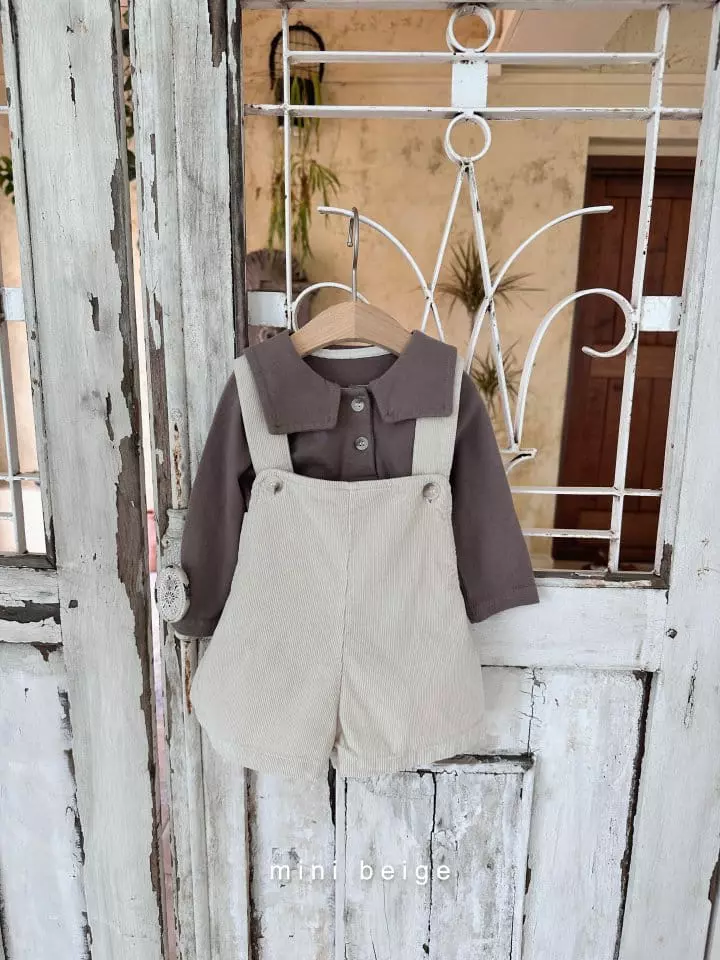 The Beige - Korean Baby Fashion - #babyfashion - Dungarees Shorts - 4