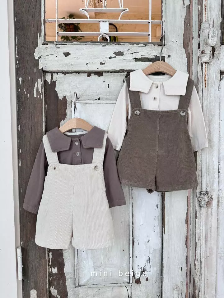The Beige - Korean Baby Fashion - #babylifestyle - Dungarees Shorts - 6