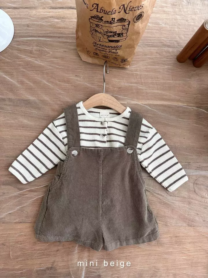 The Beige - Korean Baby Fashion - #babyootd - Dungarees Shorts - 8