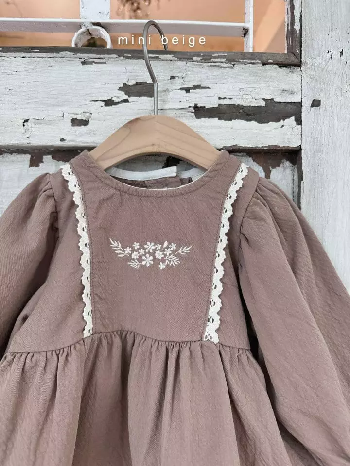 The Beige - Korean Baby Fashion - #babywear - Embrodiery Lace Blouse - 2
