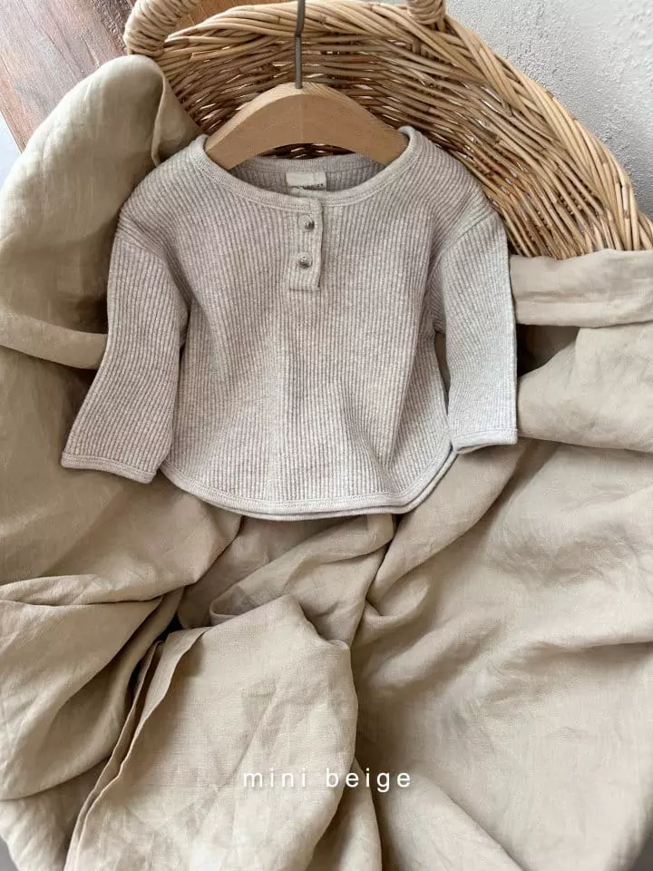 The Beige - Korean Baby Fashion - #onlinebabyboutique - Rib Bloomer Set - 2