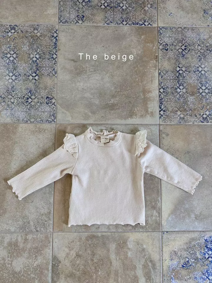 The Beige - Korean Children Fashion - #littlefashionista - Rib Lace Tee - 2
