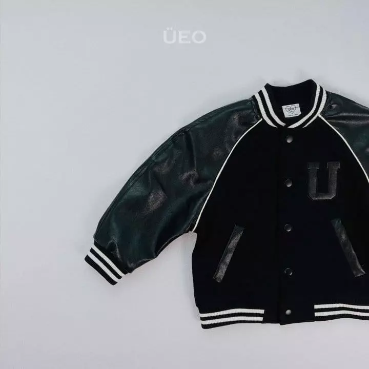 U Eo - Korean Junior Fashion - #fashionkids - Choco Bar Barsity Jacket - 5