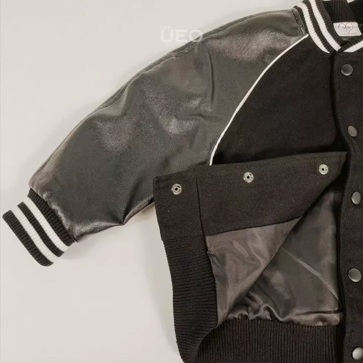 U Eo - Korean Junior Fashion - #littlefashionista - Choco Bar Barsity Jacket - 10