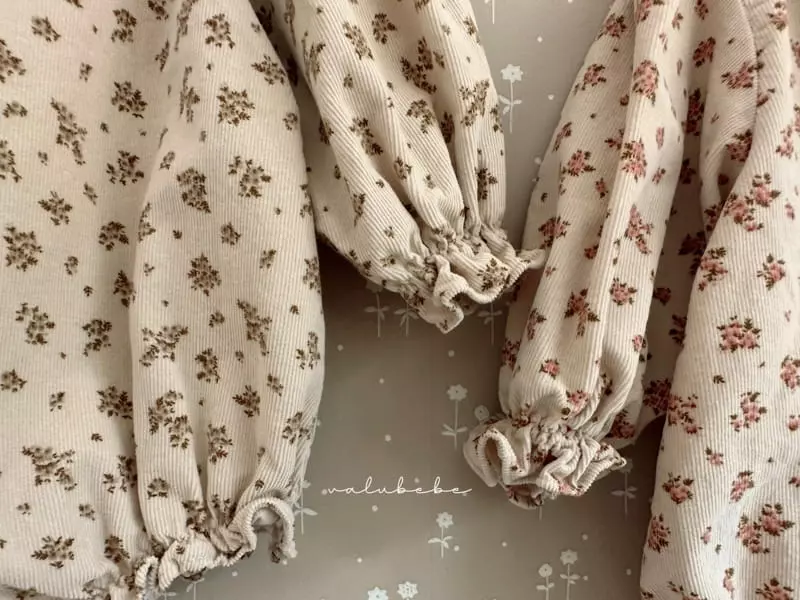 Valu Bebe - Korean Baby Fashion - #babyboutique - Flower Rib Frill Bodysuit - 11