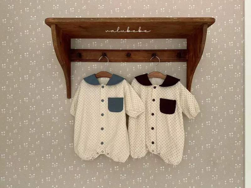 Valu Bebe - Korean Baby Fashion - #onlinebabyshop - Dot Sailor Bodysuit - 4
