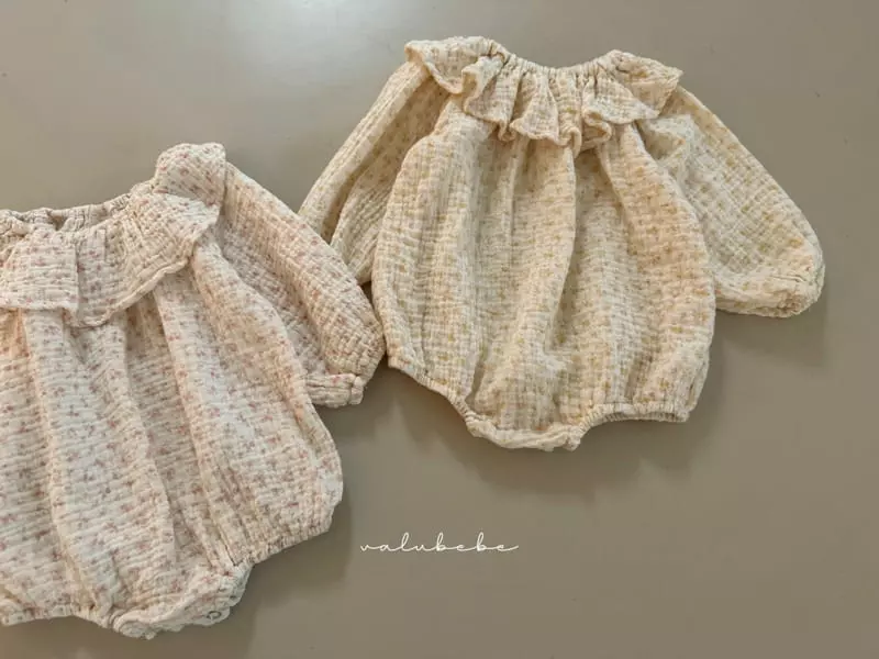Valu Bebe - Korean Baby Fashion - #smilingbaby - Big Frill Flower Bodysuit - 4