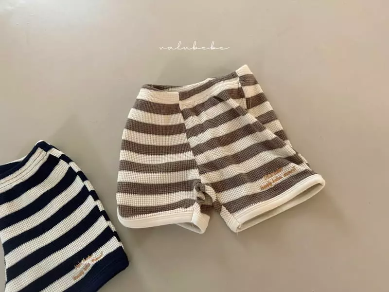 Valu Bebe - Korean Baby Fashion - #babyboutique - Waffle Stripes Pants - 8