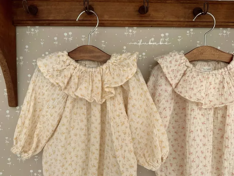 Valu Bebe - Korean Baby Fashion - #babyboutiqueclothing - Big Frill Flower Bodysuit - 5