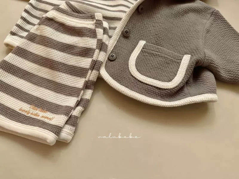 Valu Bebe - Korean Baby Fashion - #babyboutiqueclothing - Waffle Stripes Pants - 10