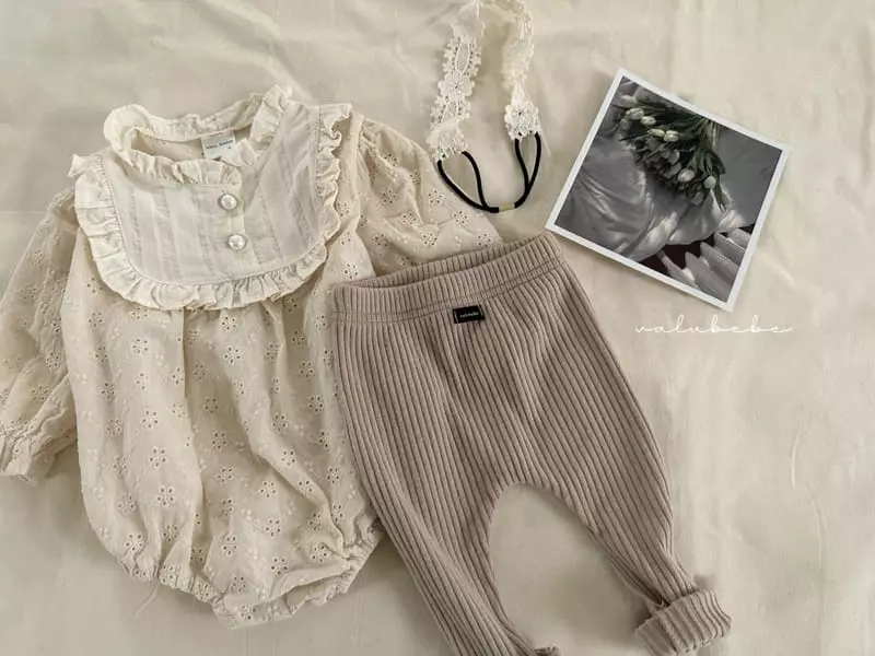 Valu Bebe - Korean Baby Fashion - #babylifestyle - Bean Button Frill Bodysuit - 9