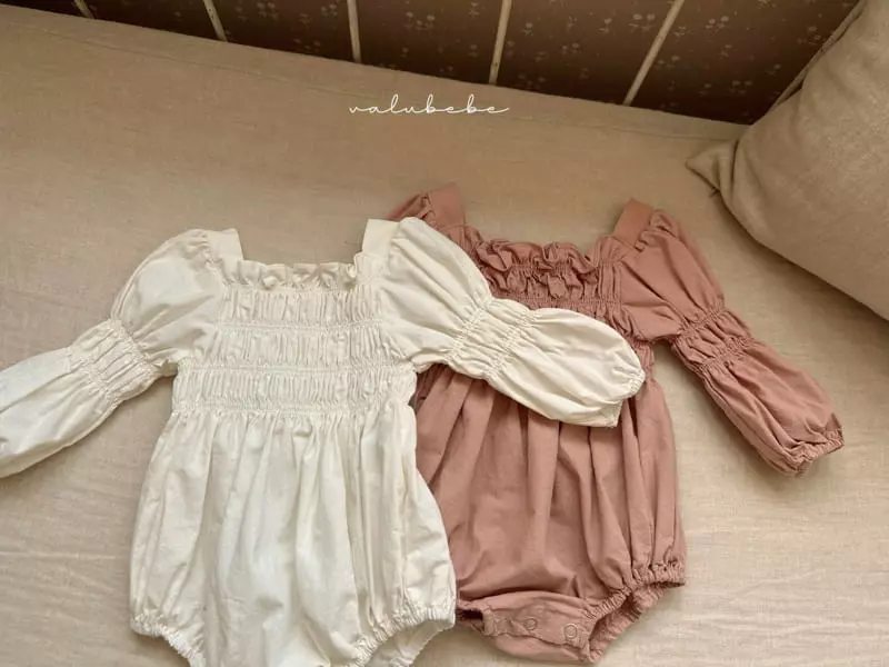 Valu Bebe - Korean Baby Fashion - #babyoninstagram - Smocked Bodysuit - 7