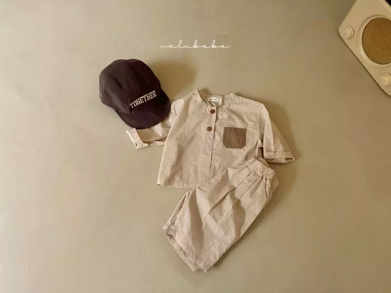 Valu Bebe - Korean Baby Fashion - #babyoninstagram - Point Check Shirt - 5