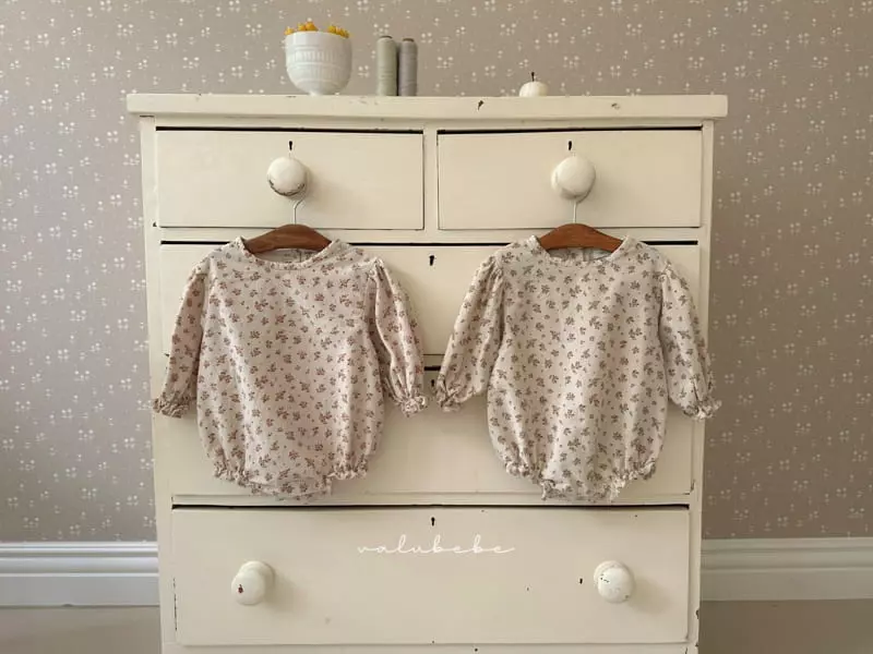 Valu Bebe - Korean Baby Fashion - #babyoninstagram - Flower Rib Frill Bodysuit - 4