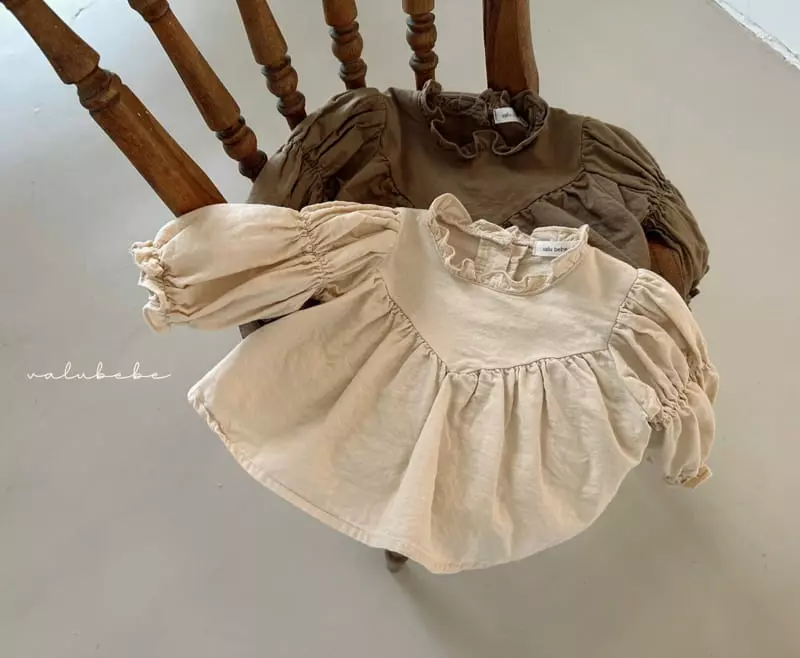 Valu Bebe - Korean Baby Fashion - #babyoutfit - V Frill Blouse