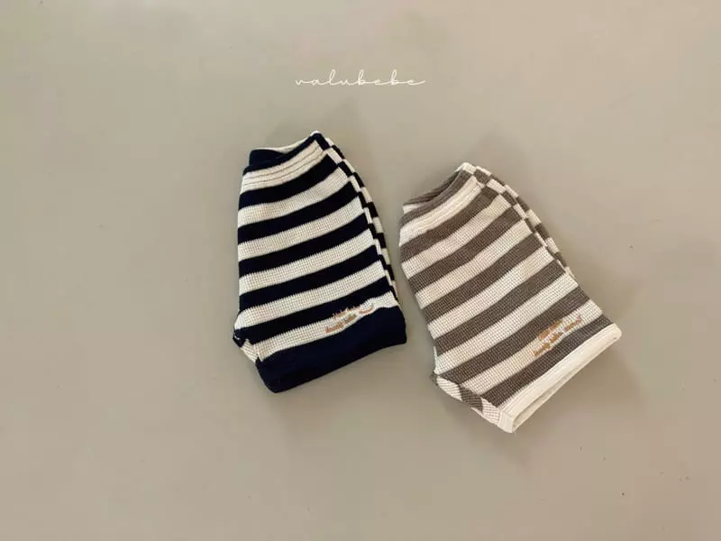 Valu Bebe - Korean Baby Fashion - #babyoutfit - Waffle Stripes Pants - 4