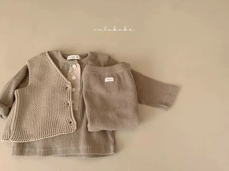 Valu Bebe - Korean Baby Fashion - #babyoutfit - Croiffle Top Bottom Set - 12