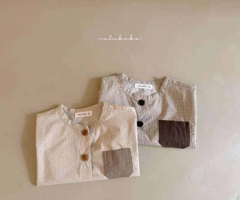 Valu Bebe - Korean Baby Fashion - #babyoutfit - Point Check Shirt - 7