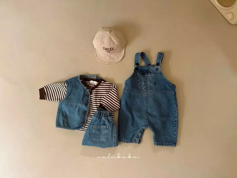 Valu Bebe - Korean Baby Fashion - #onlinebabyboutique - Overalls Denm Bodysuit - 8