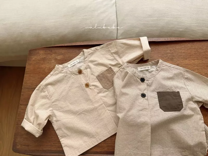 Valu Bebe - Korean Baby Fashion - #onlinebabyboutique - Point Check Shirt - 10
