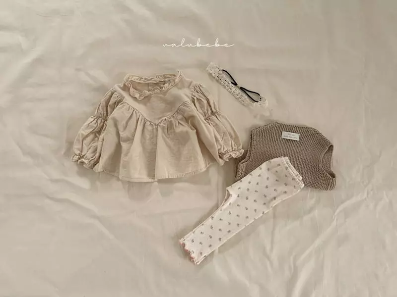 Valu Bebe - Korean Baby Fashion - #onlinebabyshop - Flower Terry Leggings - 7