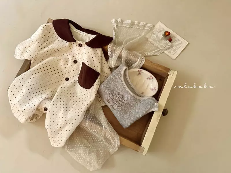 Valu Bebe - Korean Baby Fashion - #onlinebabyshop - Dot Sailor Bodysuit - 3