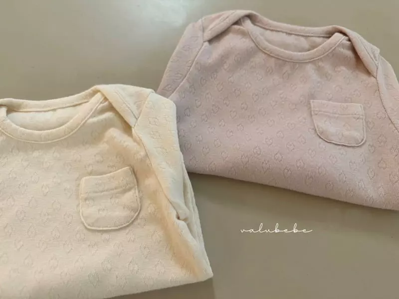 Valu Bebe - Korean Baby Fashion - #onlinebabyshop - Heart Jacquard Bodysuit - 12