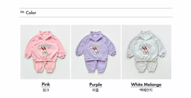 Whitesketchbook - Korean Children Fashion - #Kfashion4kids - Rabbit Half Zip-up Set - 8