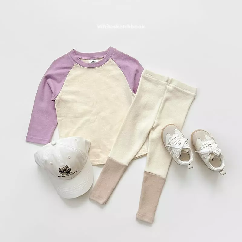 Whitesketchbook - Korean Children Fashion - #fashionkids - Peach Leggings - 8