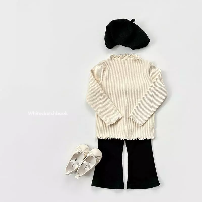 Whitesketchbook - Korean Children Fashion - #fashionkids - Bootscut Leggings - 7