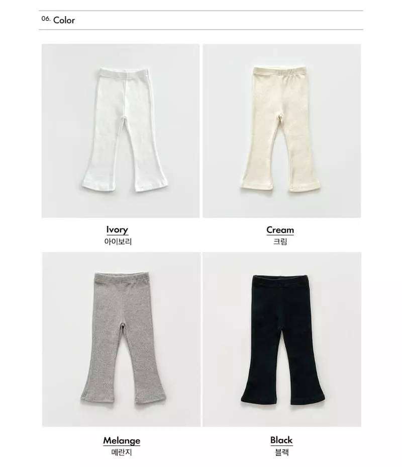 Whitesketchbook - Korean Children Fashion - #kidsstore - Bootscut Leggings - 9