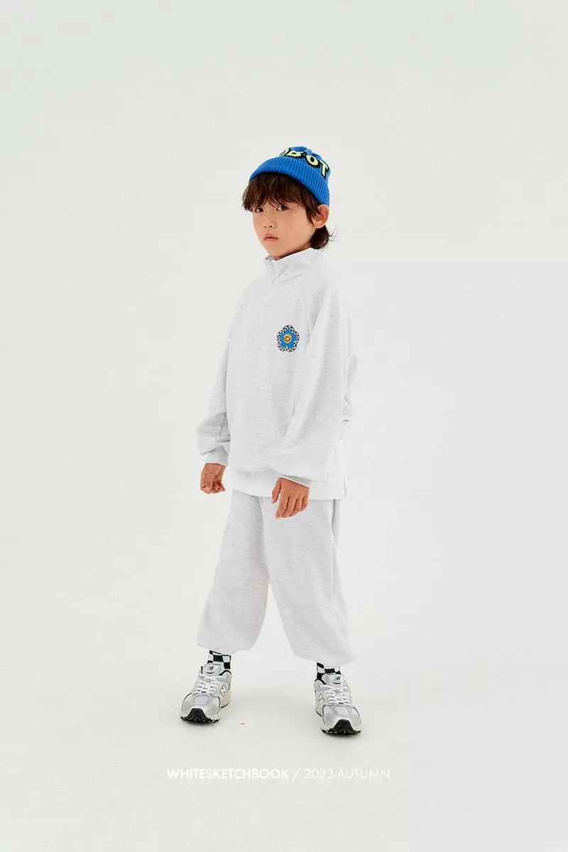 Whitesketchbook - Korean Children Fashion - #littlefashionista - Check Half Zip-up Set - 10