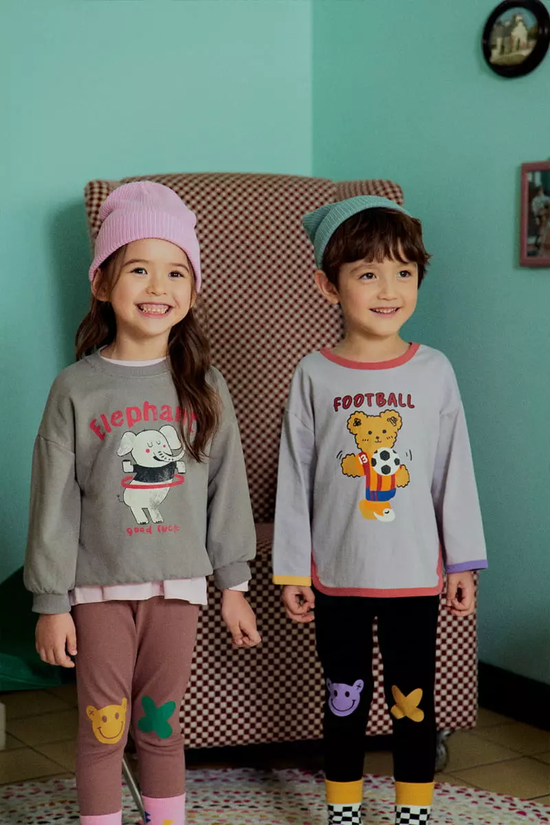1St Blue - Korean Children Fashion - #childofig - Bear Sticky Pants - 11