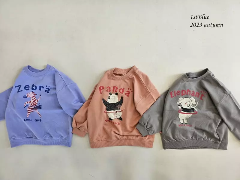 1St Blue - Korean Children Fashion - #childofig - Hola Animal Tee
