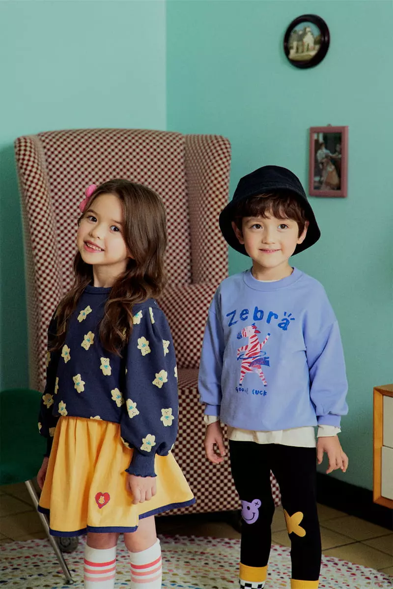 1St Blue - Korean Children Fashion - #designkidswear - Hola Animal Tee - 4