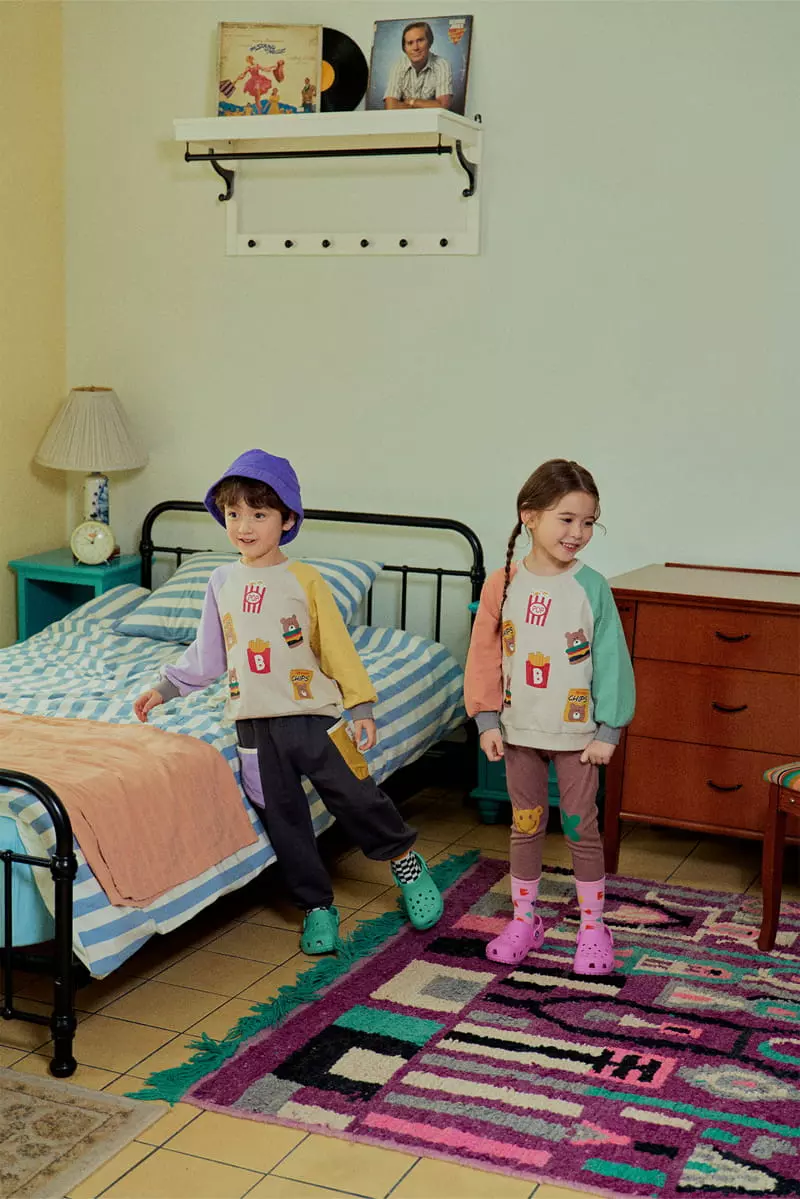 1St Blue - Korean Children Fashion - #fashionkids - Fast Food Sweatshirt - 4