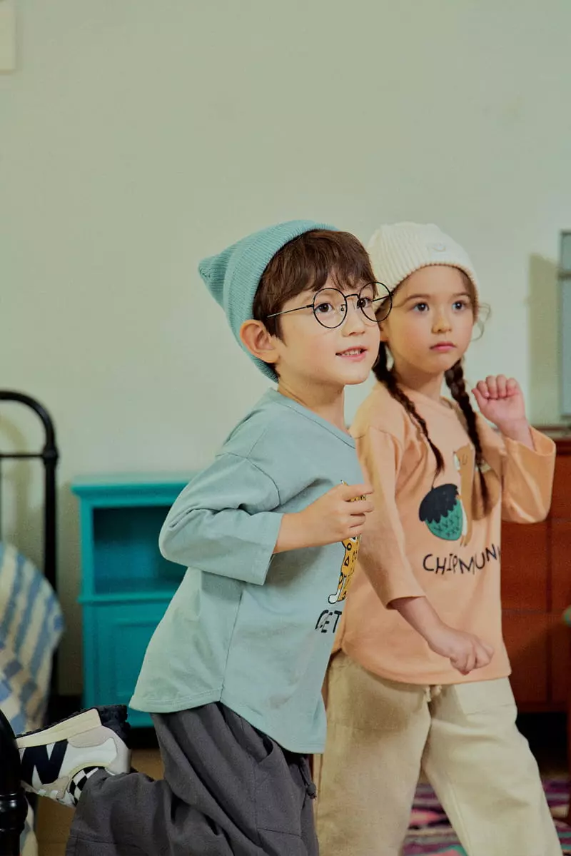 1St Blue - Korean Children Fashion - #magicofchildhood - Kid Animal Tee - 8