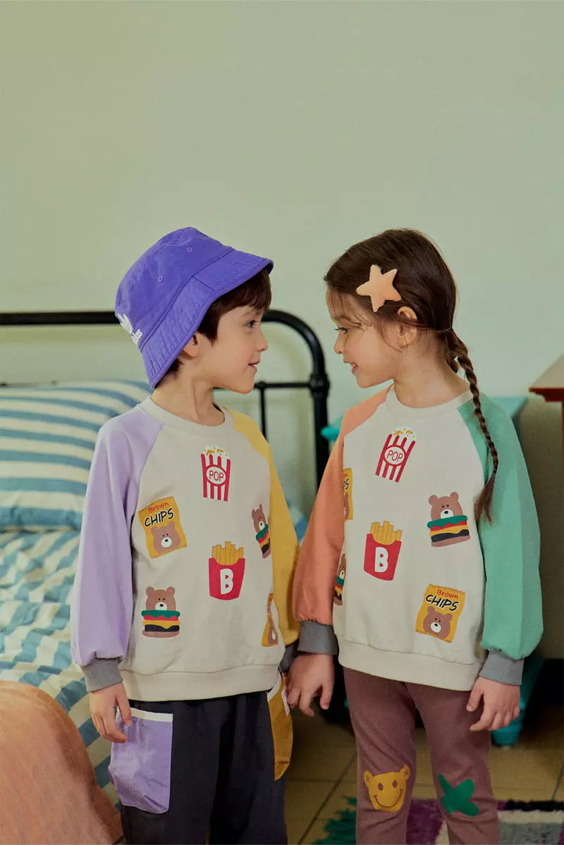 1St Blue - Korean Children Fashion - #minifashionista - Fast Food Sweatshirt - 10