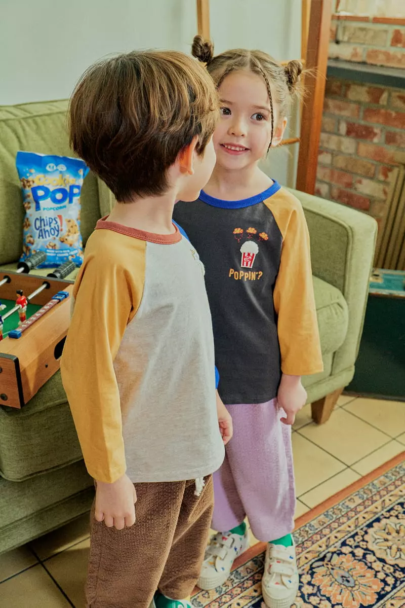 1St Blue - Korean Children Fashion - #prettylittlegirls - Popcorn Embrodiery Tee - 10