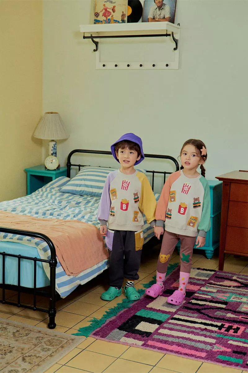 1St Blue - Korean Children Fashion - #todddlerfashion - Fast Food Sweatshirt - 12
