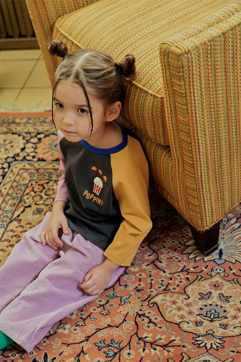 1St Blue - Korean Children Fashion - #toddlerclothing - Popcorn Embrodiery Tee - 12