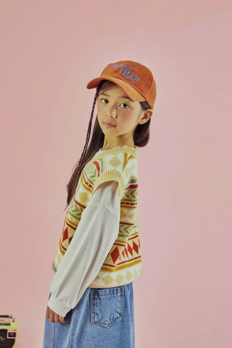 A-Market - Korean Children Fashion - #childrensboutique - Multi Pattern Jacquarad Vest - 10