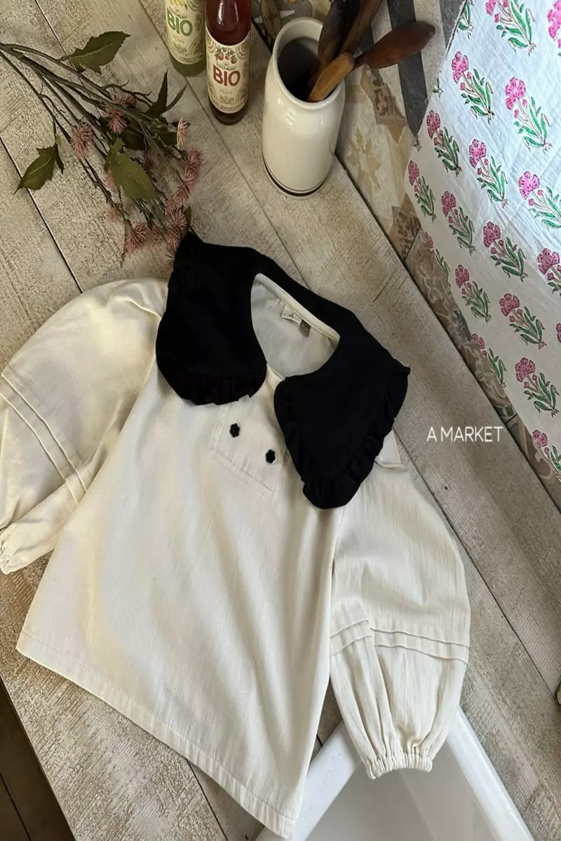A-Market - Korean Children Fashion - #discoveringself - A Collar Blouse - 11